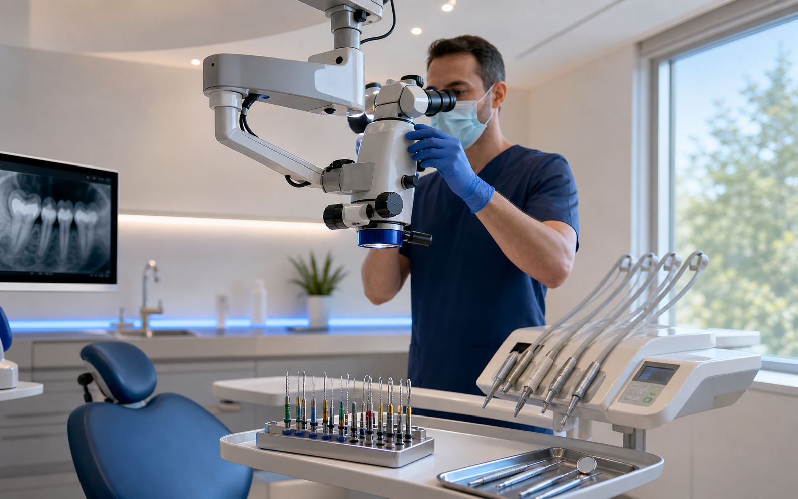 Kanal tedavisinde kullanılan dental mikroskop